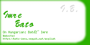imre bato business card